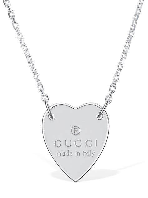 collana in argento con ciondoli gucci|Collane Argento Eleganti .